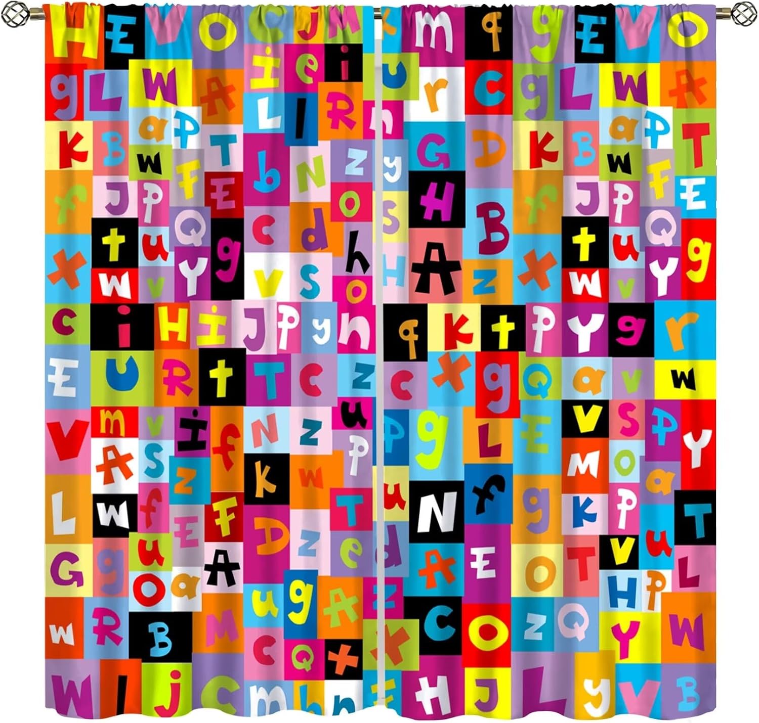 Multicolor ABC Block Curtain P - Abc Kids Early Education 评论和价格