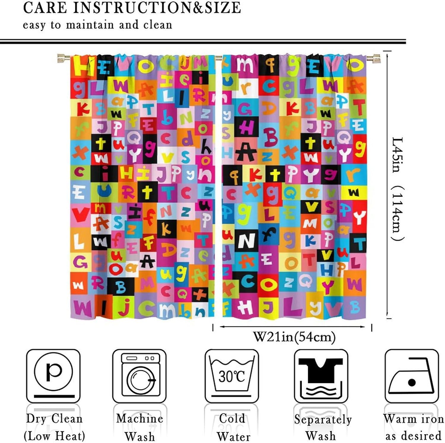Multicolor ABC Block Curtain P - Abc Kids Early Education 评论和价格