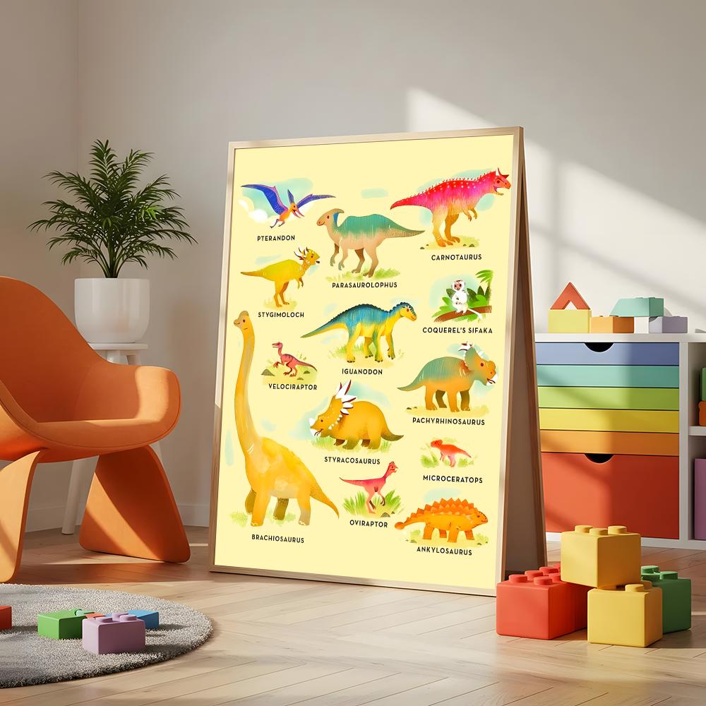 Art Dinosaur Names Chart Poste - Kids Education Name 评论和价格